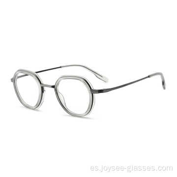 Gafas populares de buena calidad Templo Fashion Marco Diseño de anteojos redondos